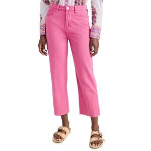 Blank NYC Baxter Rig-Cage High-Rise Straight Leg Jeans in Pink NWT Size 26